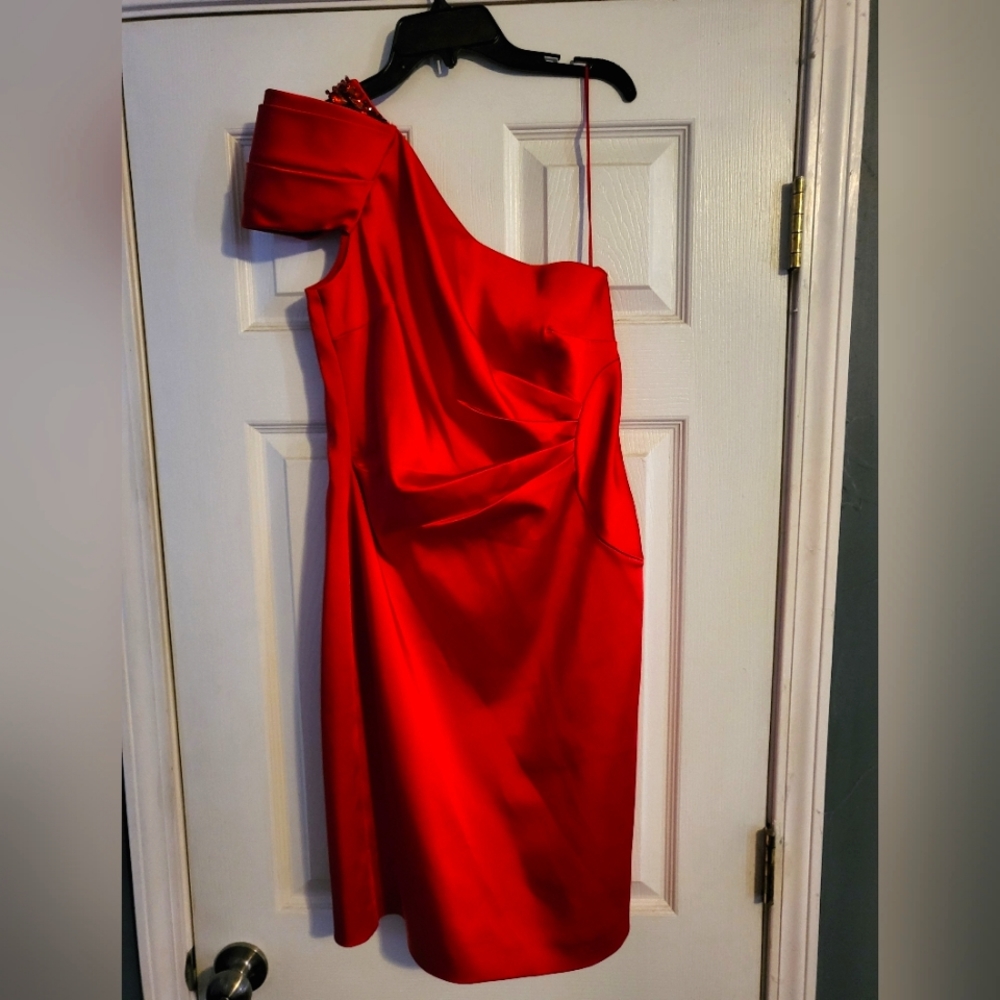 NWT Red Satin Formal Dress Size 8
